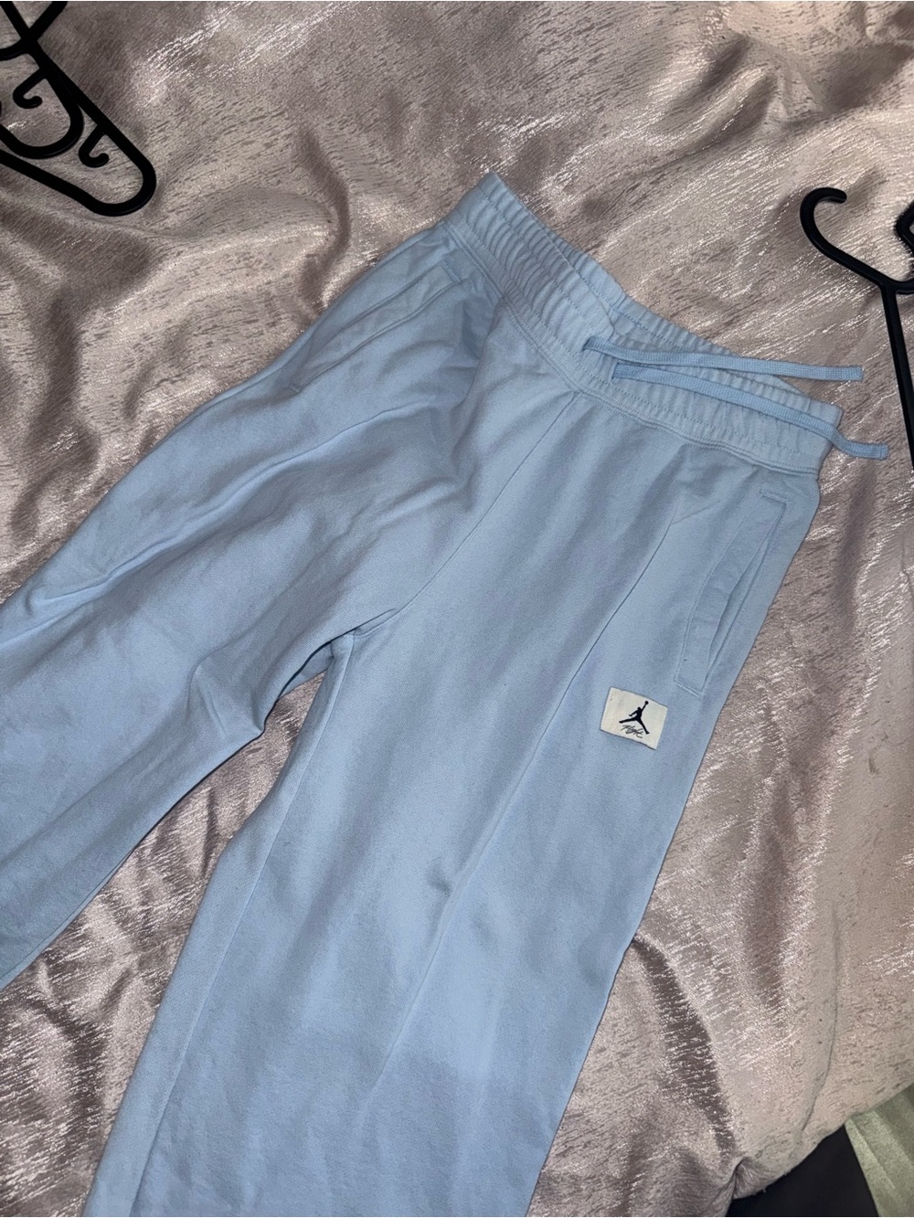 Jordan Light Blue Women's Sweatpants with Drawstring